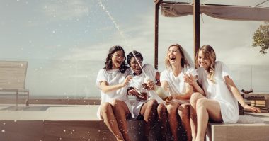 girls celebrating
