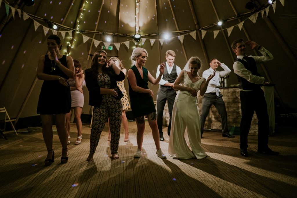guests dancing in a wedding party