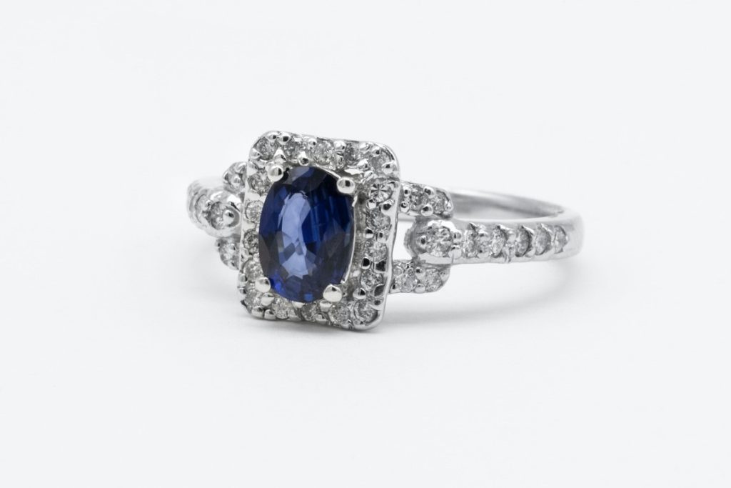 ring with blue gemstone