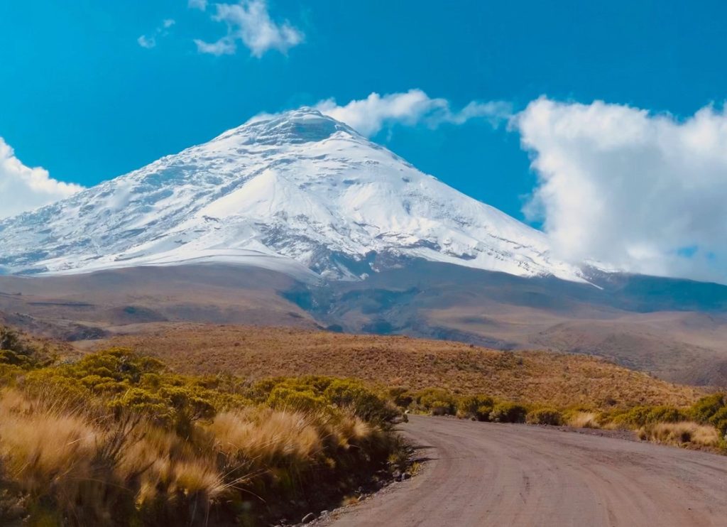 road leading to a mountain