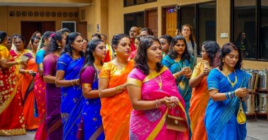 women guests at a wedding