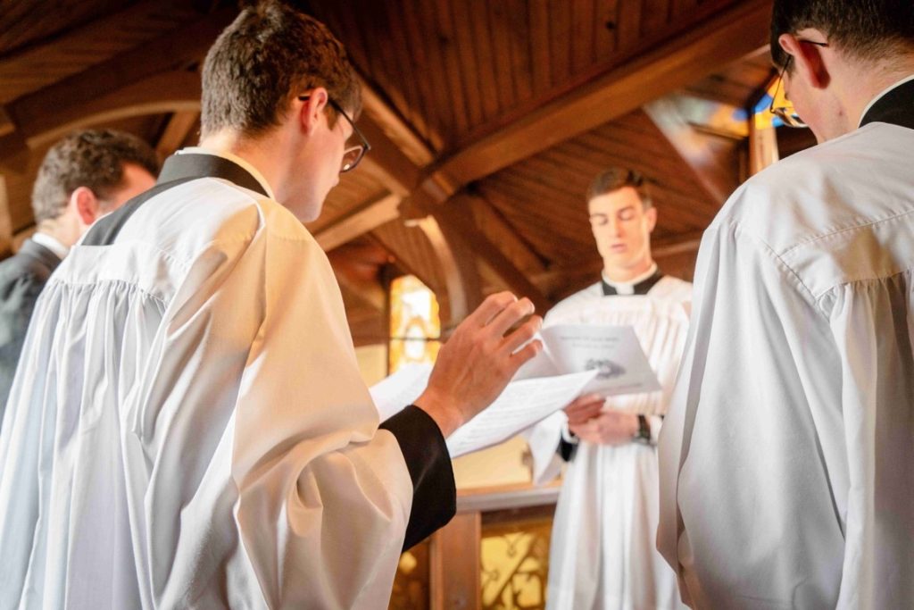 priests singing