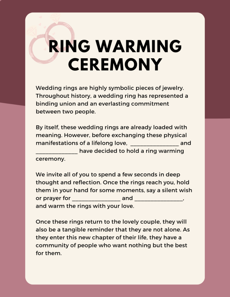 ring warming ceremony script 1
