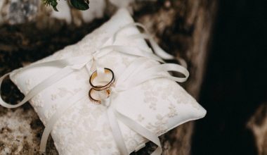 wedding ring on silk cushion