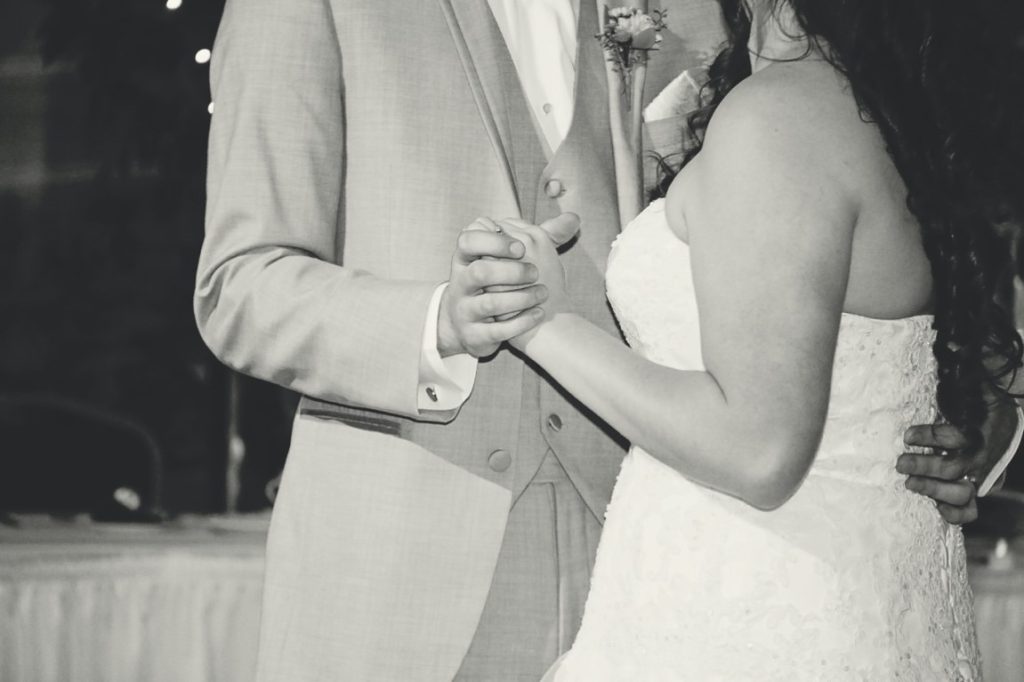 bride and groom first dance