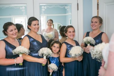 bridesmaids and bride