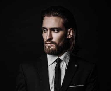 handsome man wearing suit