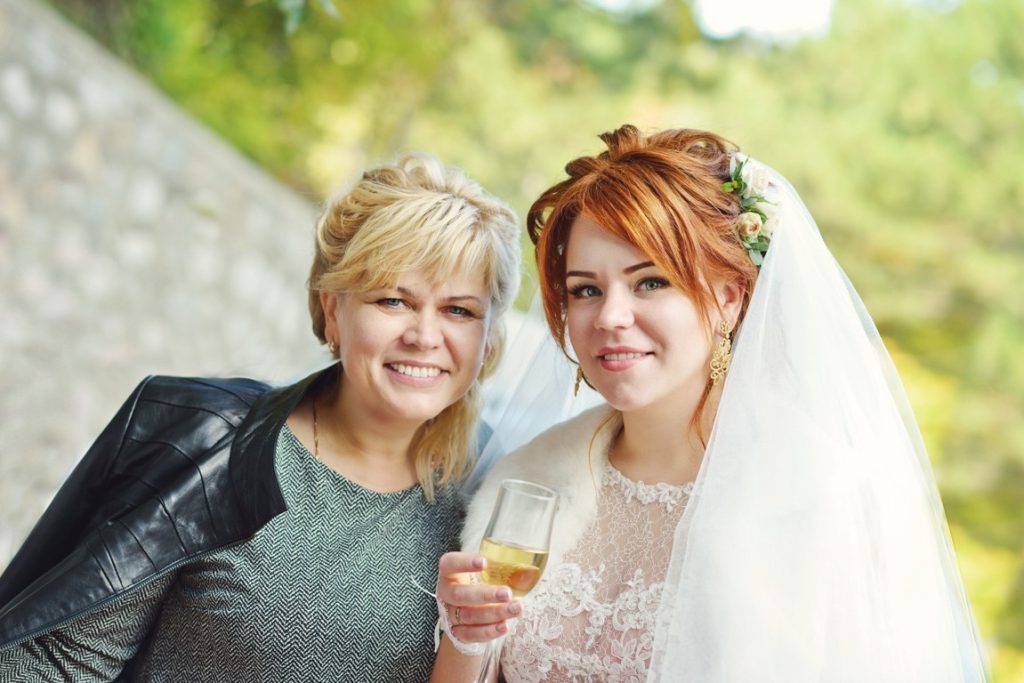 portrait of bride and her mother