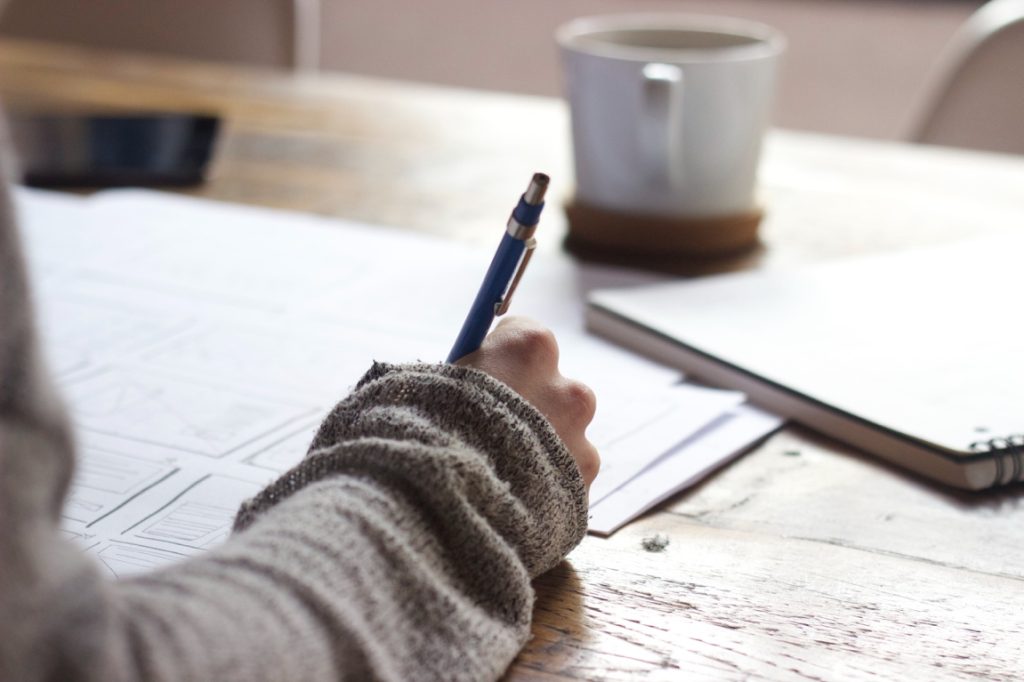 woman writing