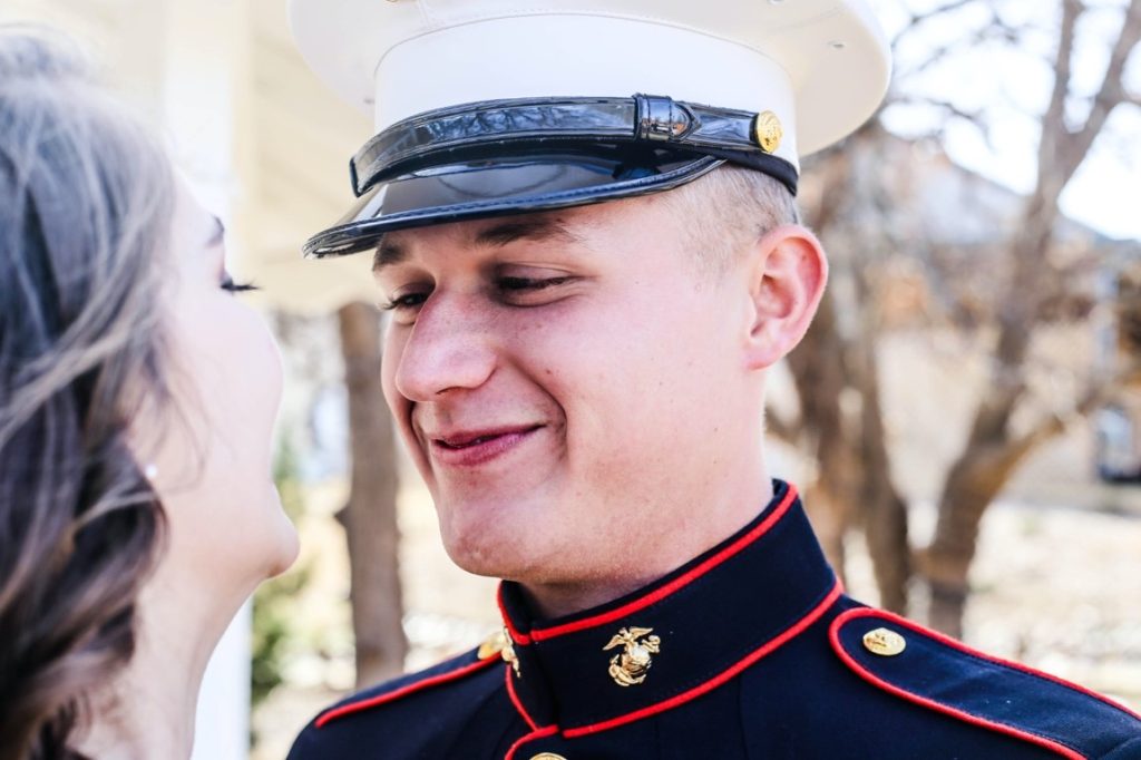 soldier and his girlfriend