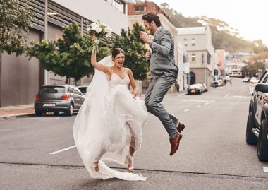 happy newlyweds
