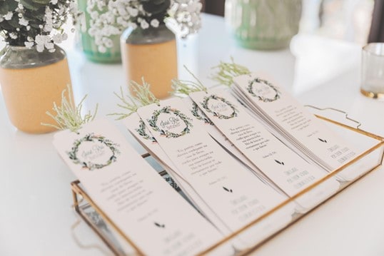 wedding bookmarks