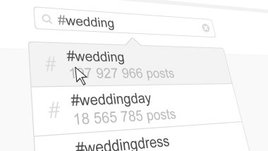 wedding hashtags