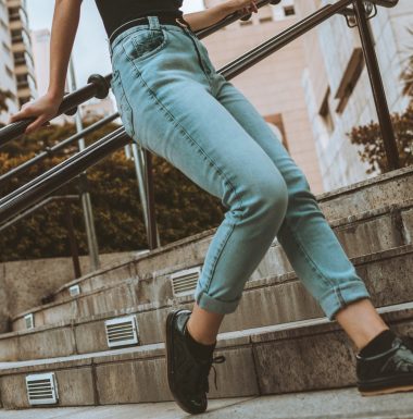 woman wearing jeans