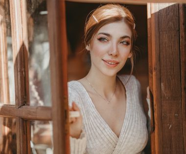 woman wearing sweater
