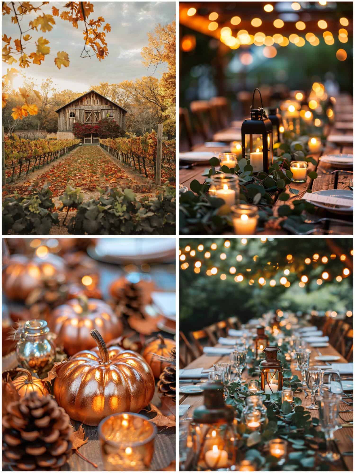 autumn wedding theme ideas for rustic ceremony