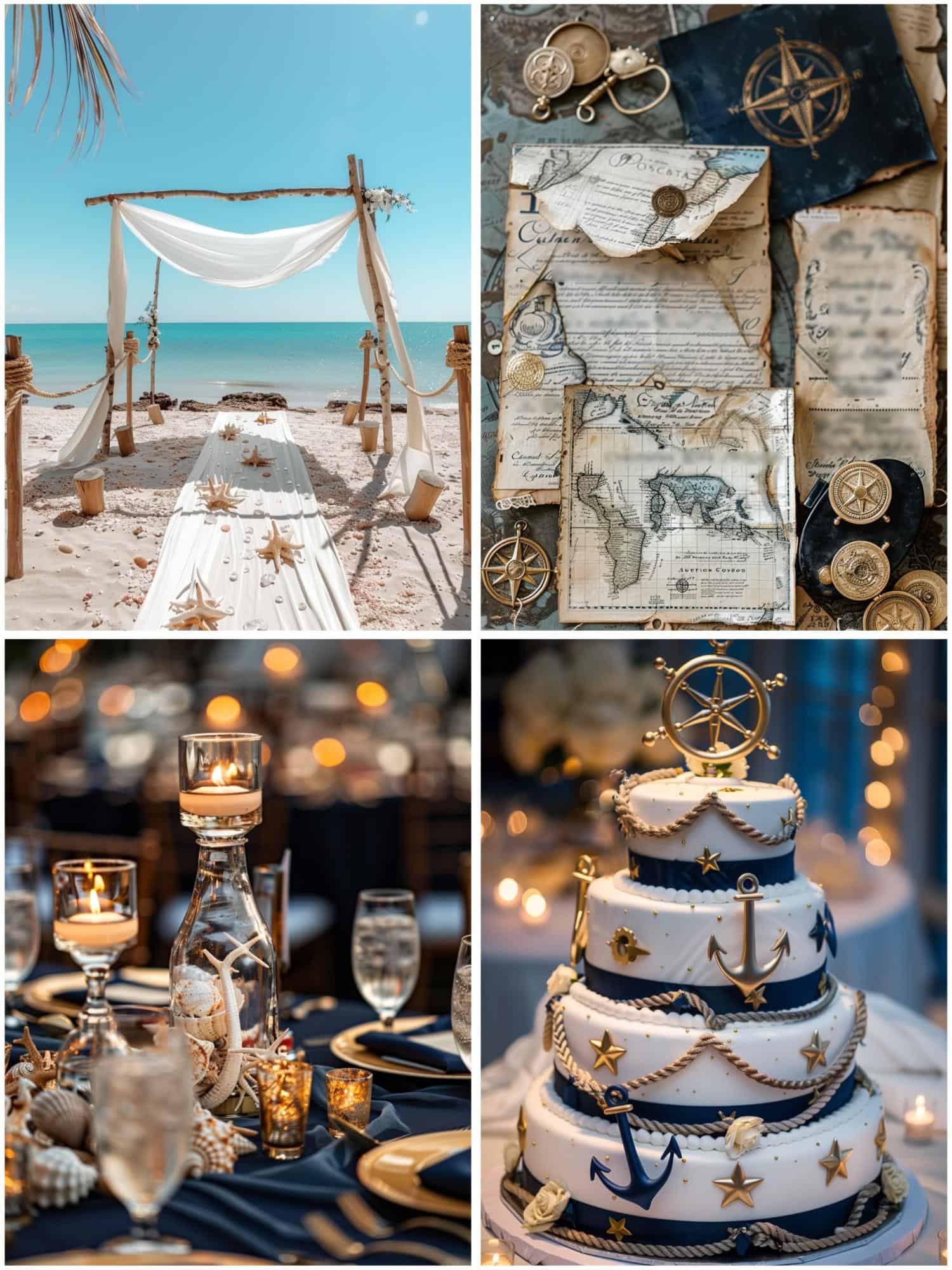 beach wedding theme ideas for nautical ceremony