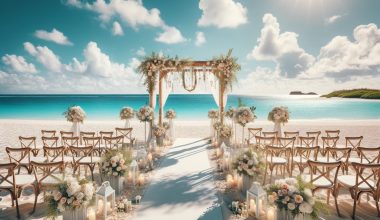 beachside wedding ceremony venue in the summer