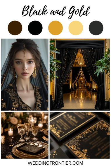 black and gold