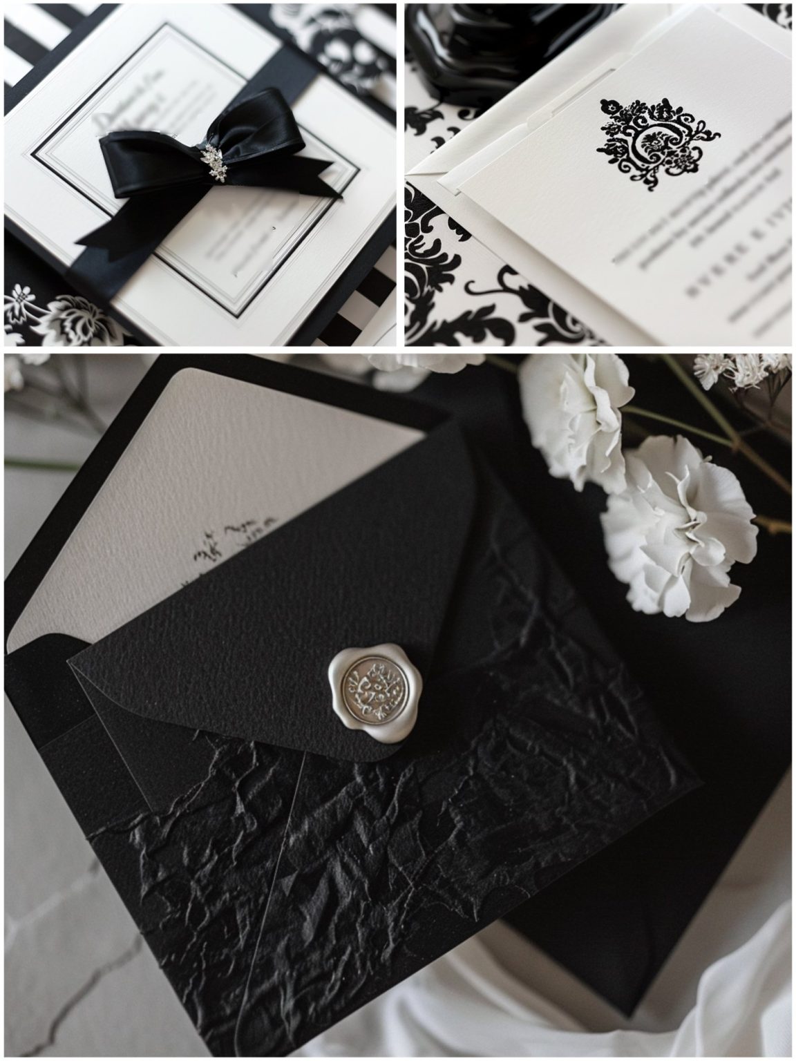 Classic Black and White Wedding Theme Ideas