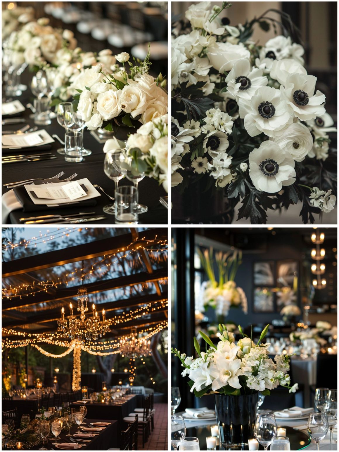 Classic Black and White Wedding Theme Ideas