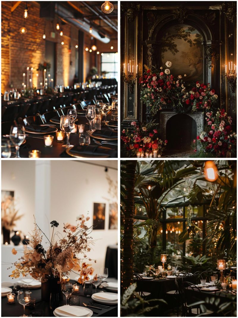 Sophisticated Black Wedding Theme Ideas for Elegance