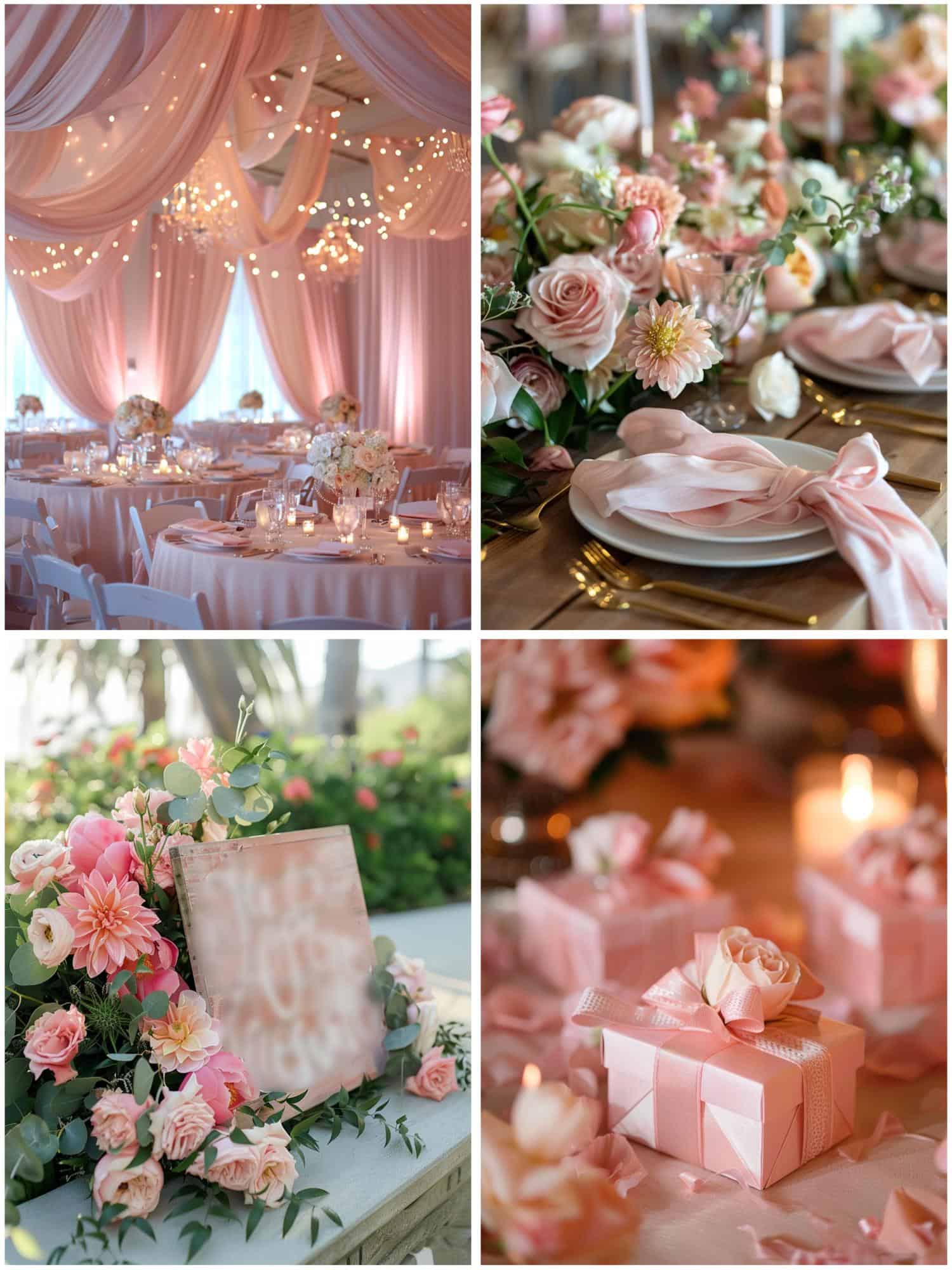 blush pink wedding reception ideas