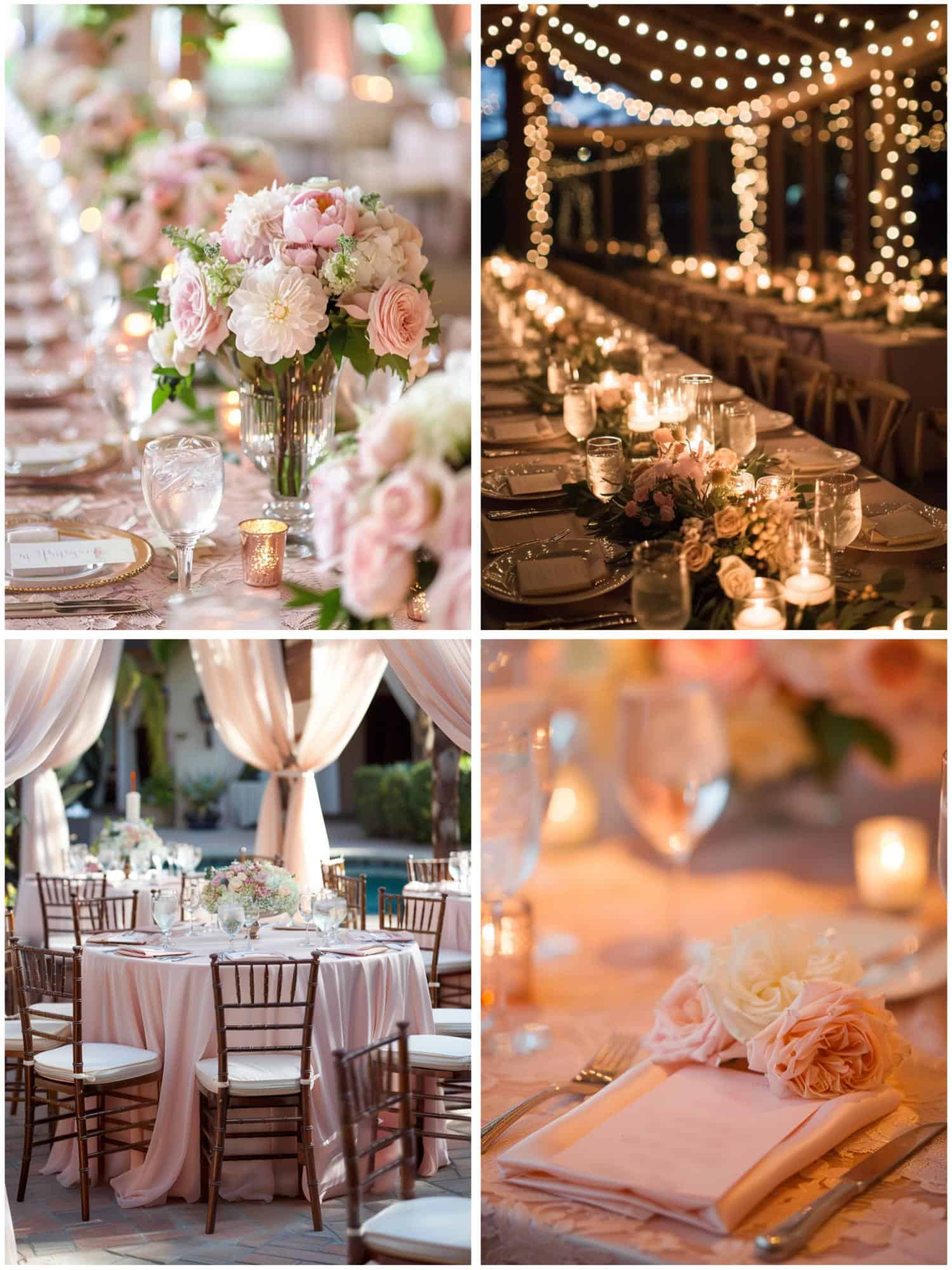 blush pink wedding theme ideas for decor