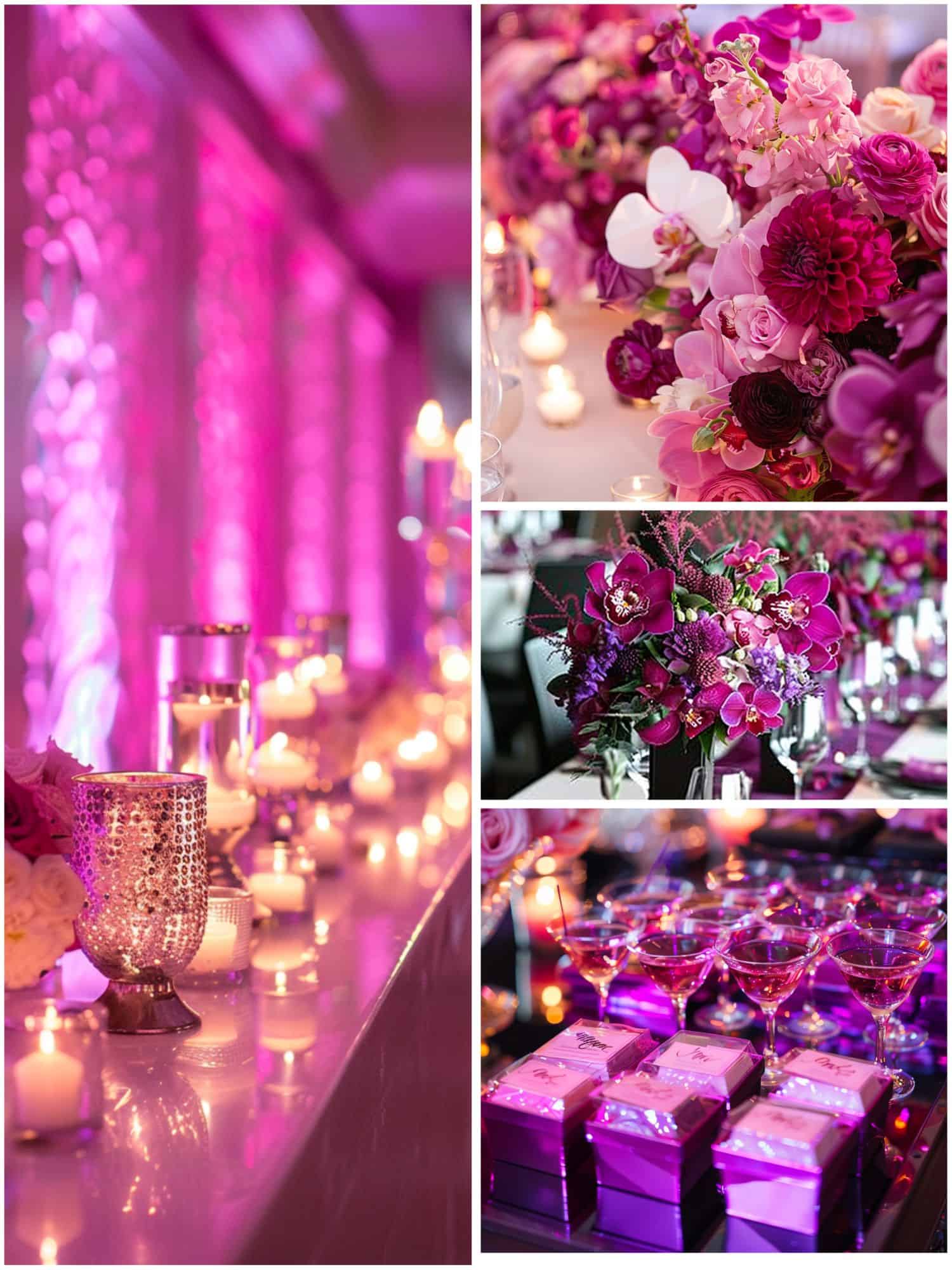 bold magenta ideas for a pink wedding theme