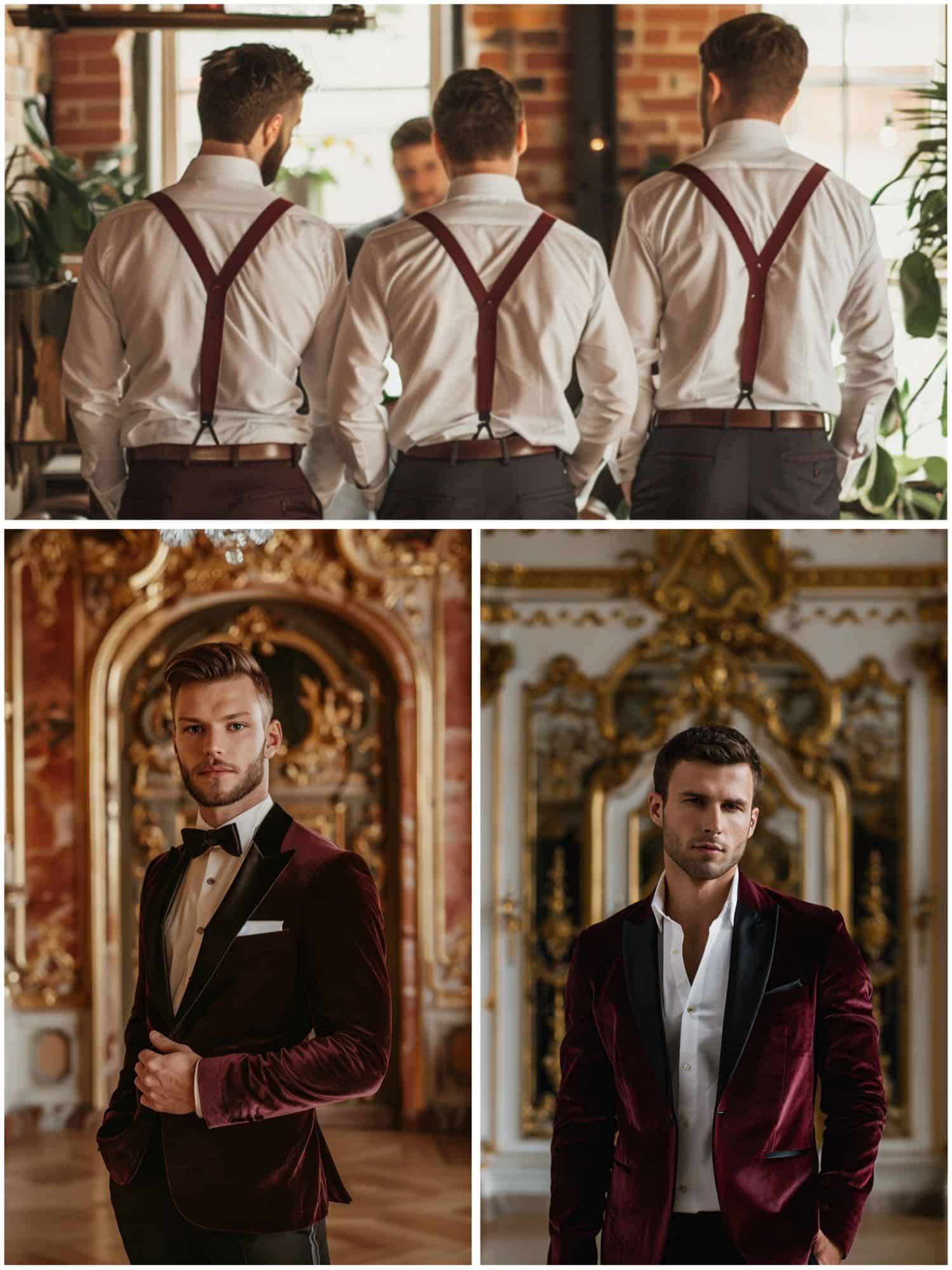 burgundy wedding theme ideas for menswear