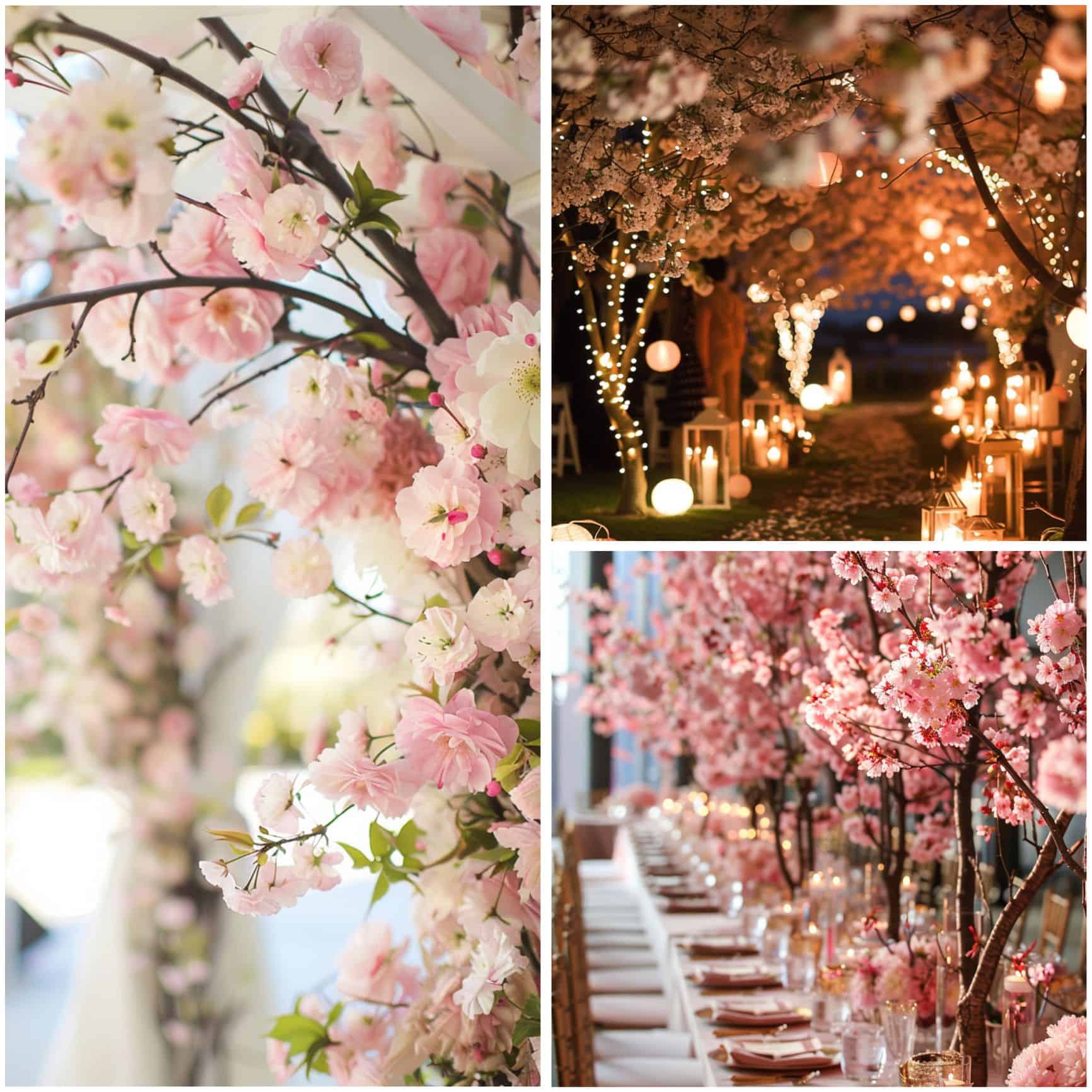 cherry blossoms as wedding decor
