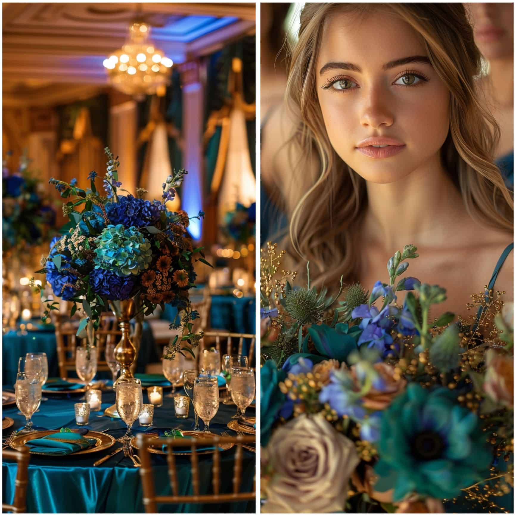 color palette ideas for a peacock wedding
