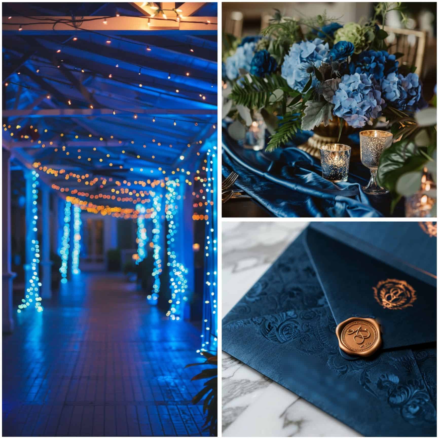 dark blue wedding theme ideas