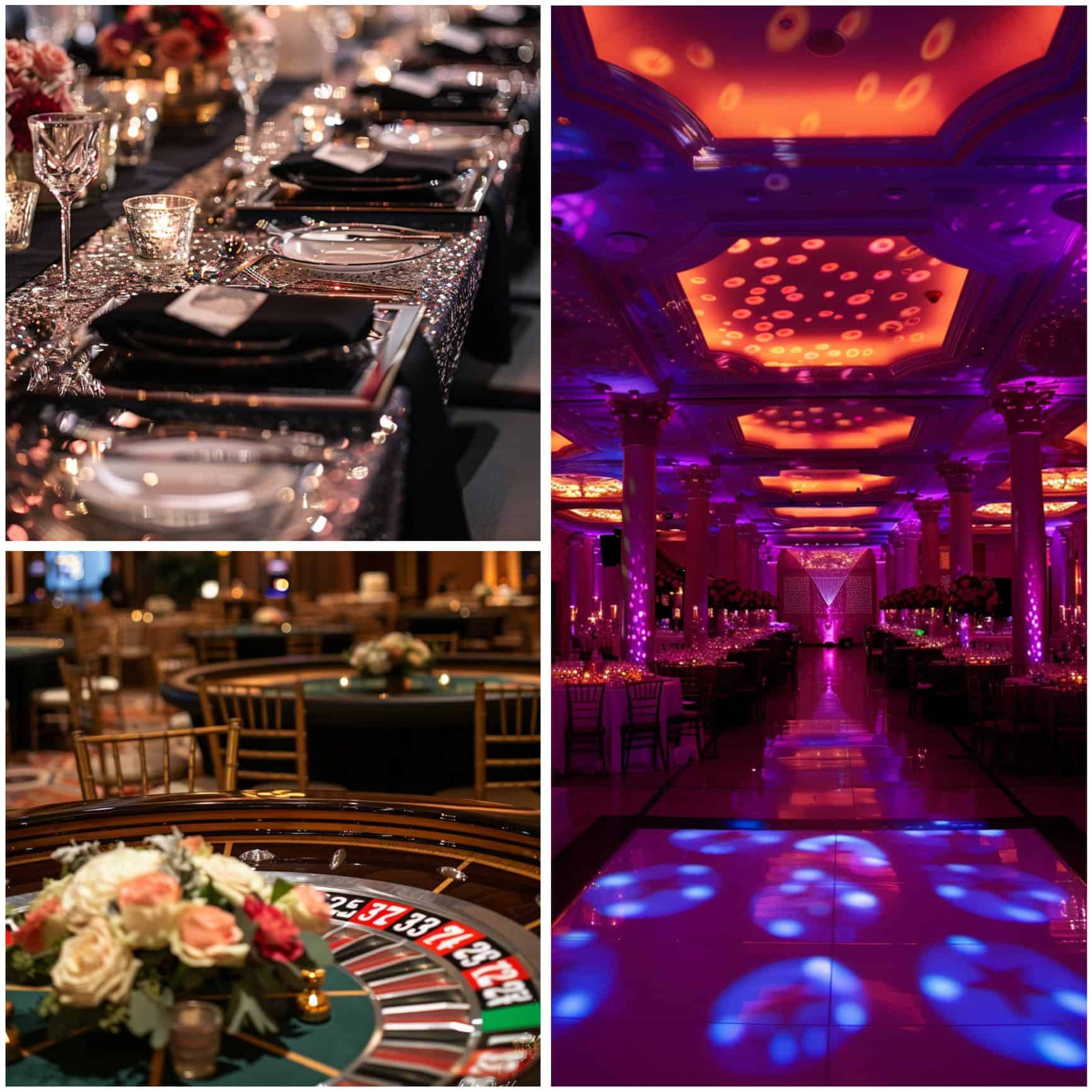 decor and ambiance of a las vegas wedding