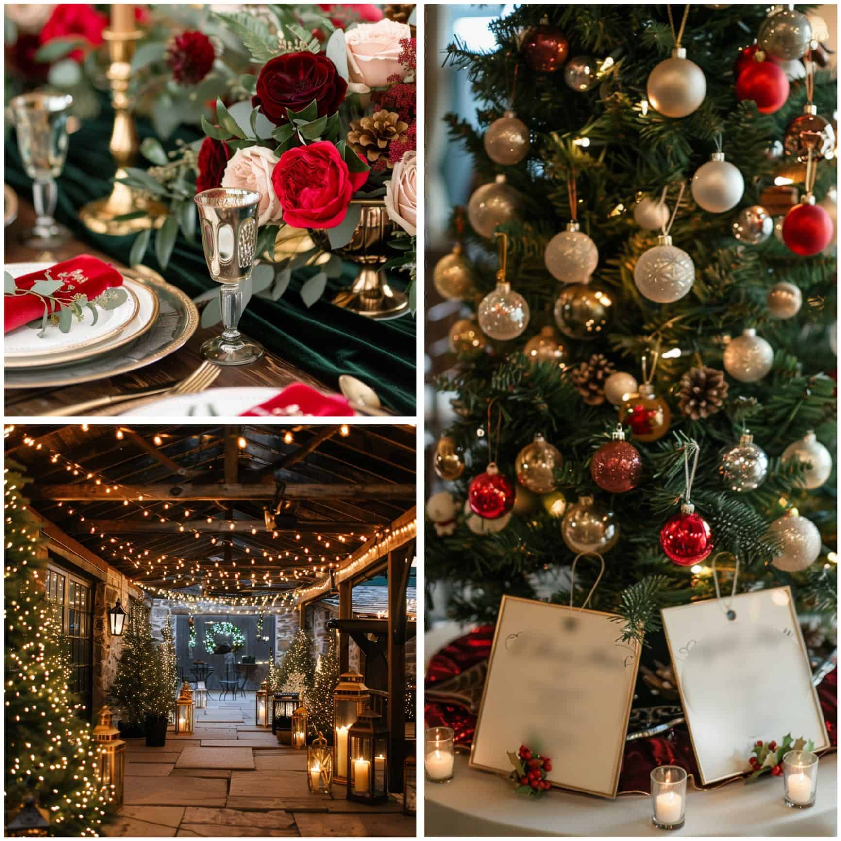 decor for a christmas wedding