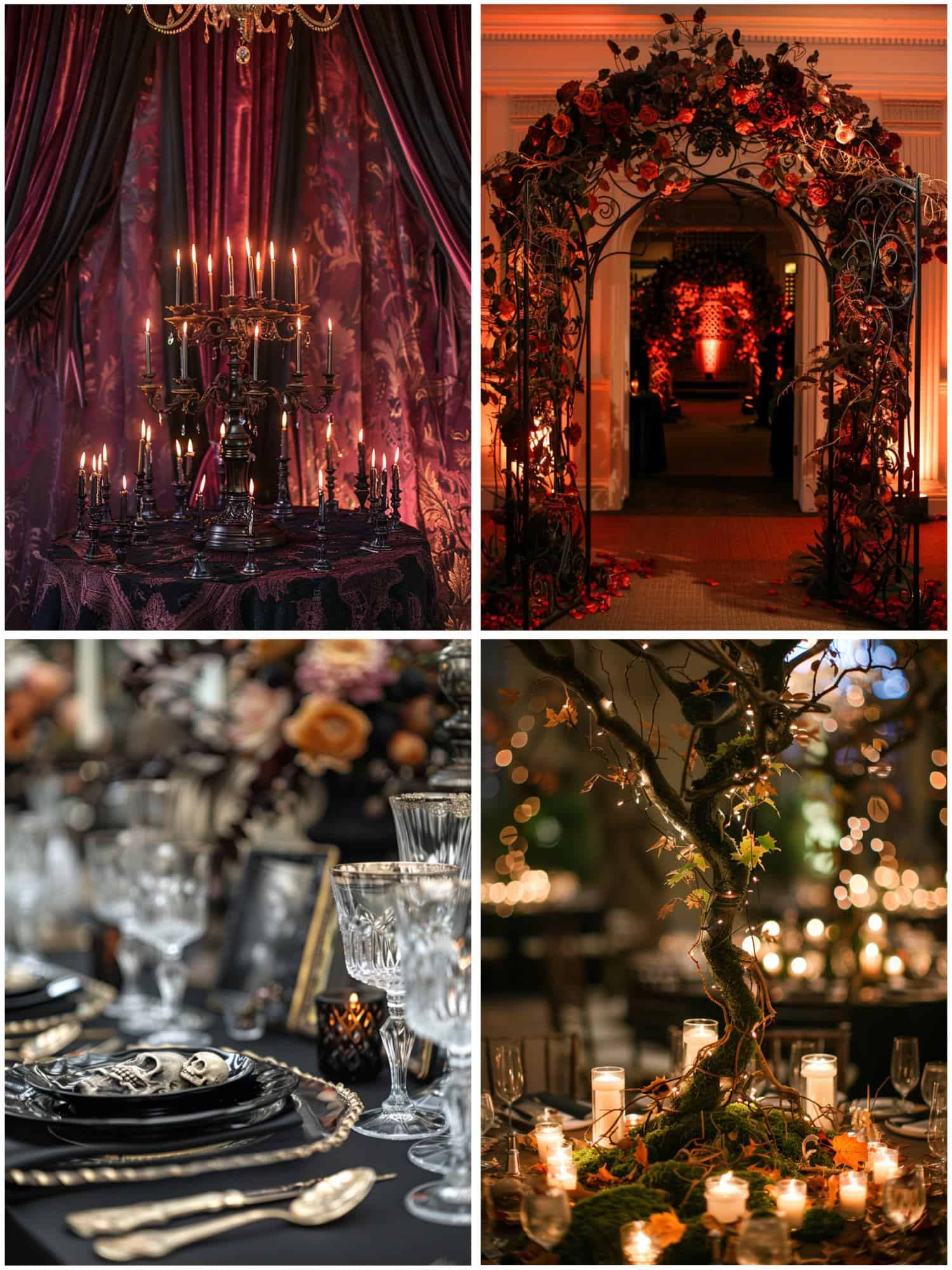 decor ideas for halloween-themed wedding