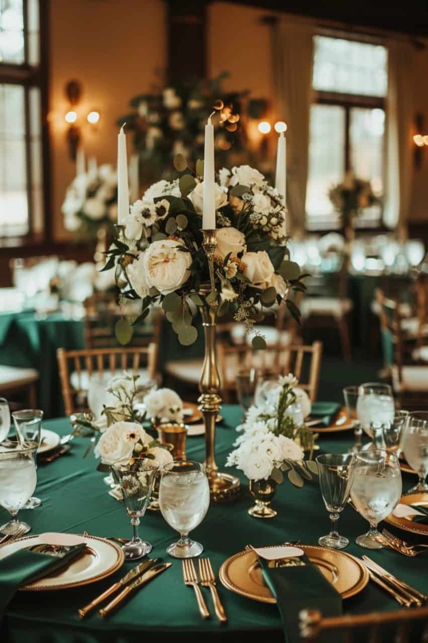 Lush Emerald Green and Gold Wedding Theme Ideas