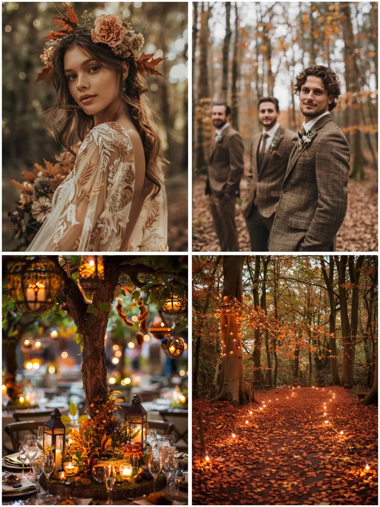 enchanted forest-themed autumn wedding