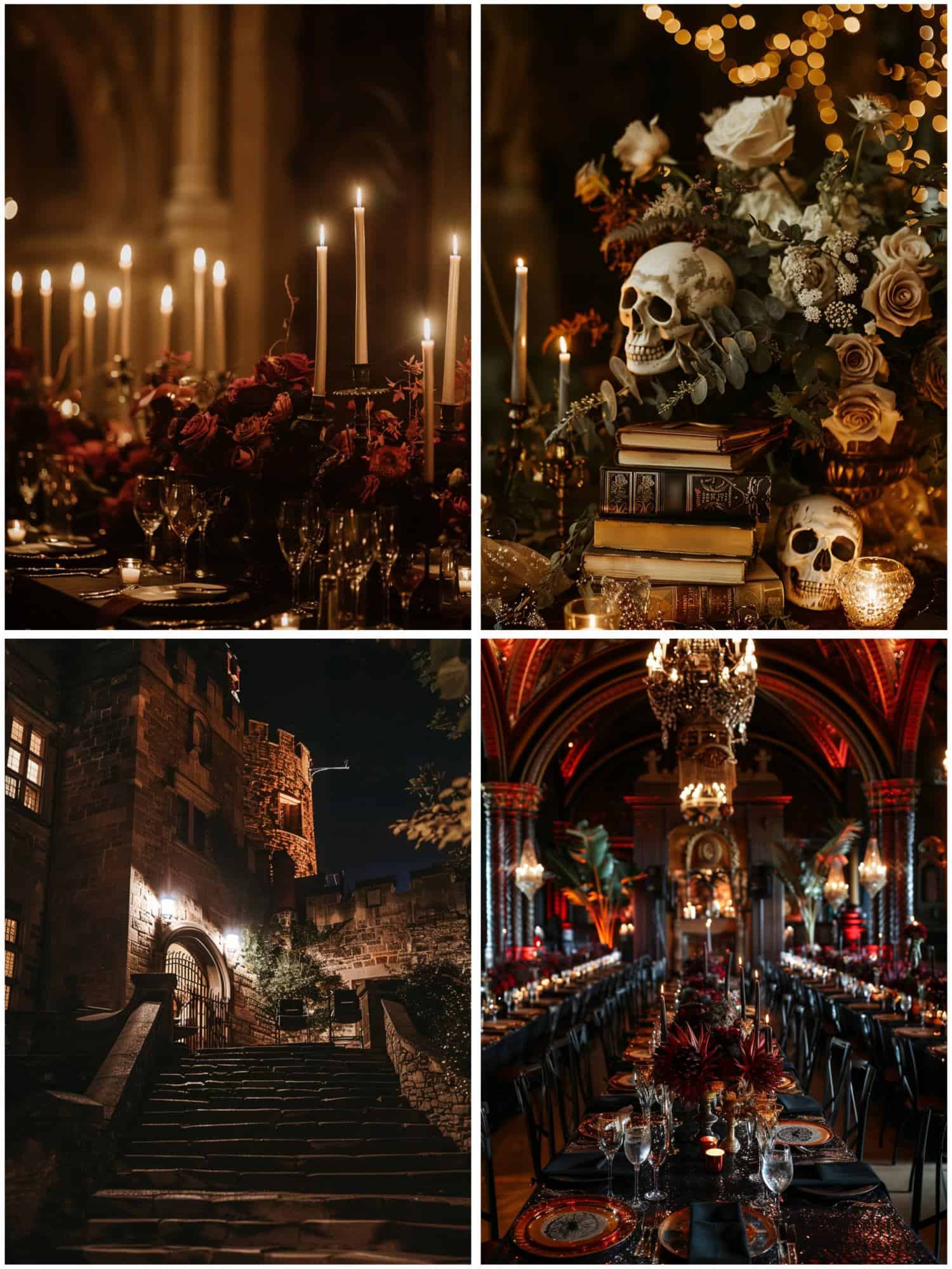 gothic glamor halloween wedding theme ideas