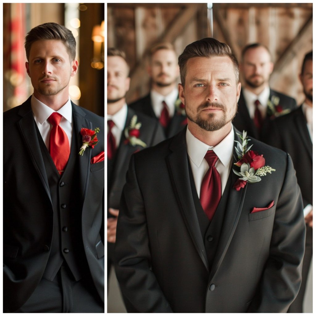groom and groomsmen attire
