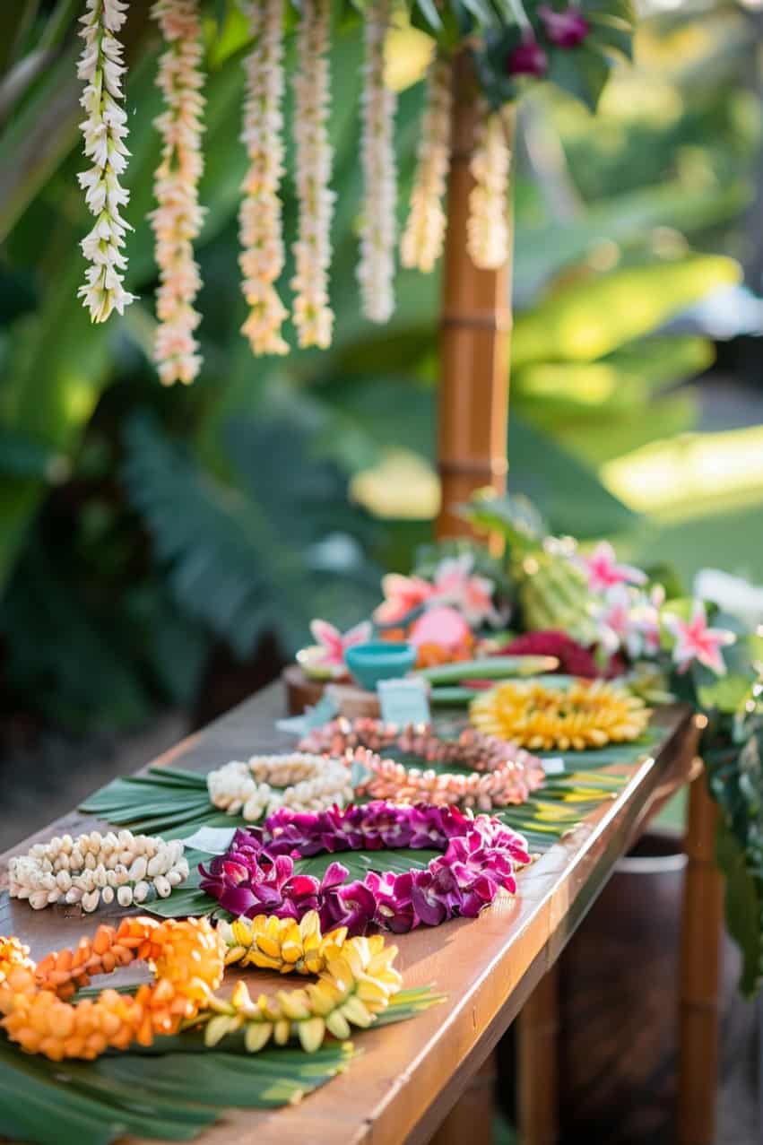 lei making station