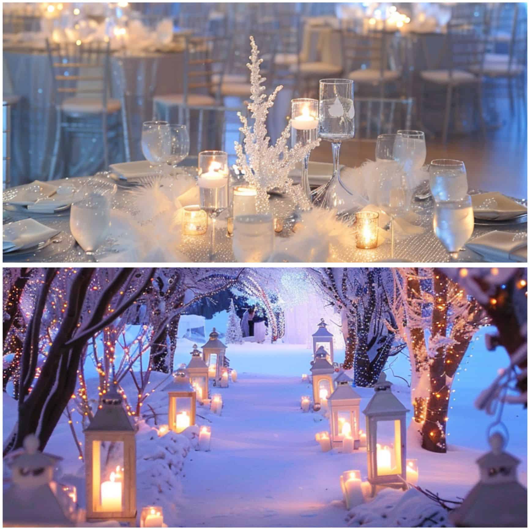 magical winter wonderland wedding atmosphere