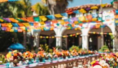 mexican-themed wedding reception decor