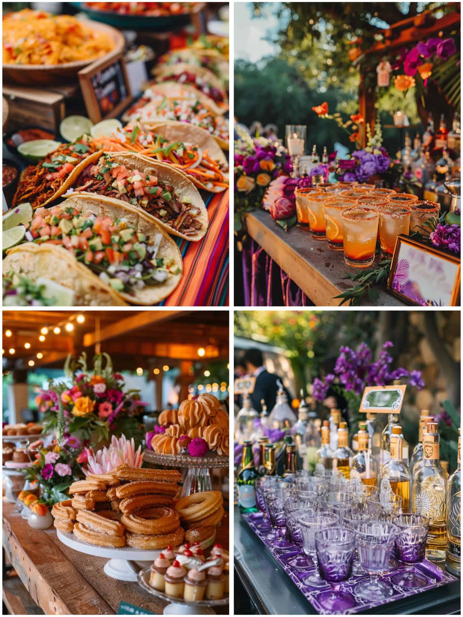 mexican wedding theme ideas for food and drinks