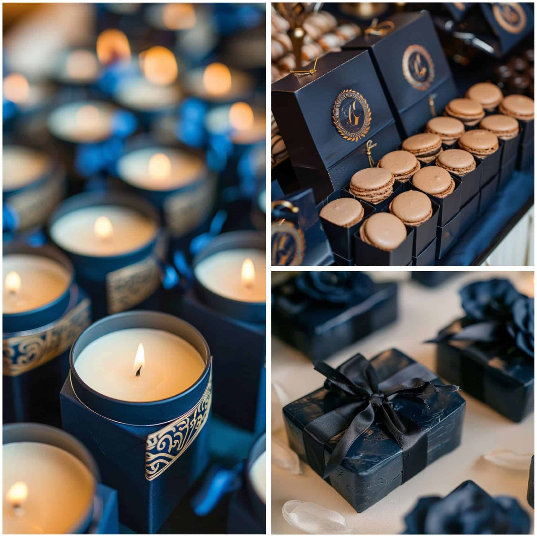 navy blue wedding theme ideas for favors