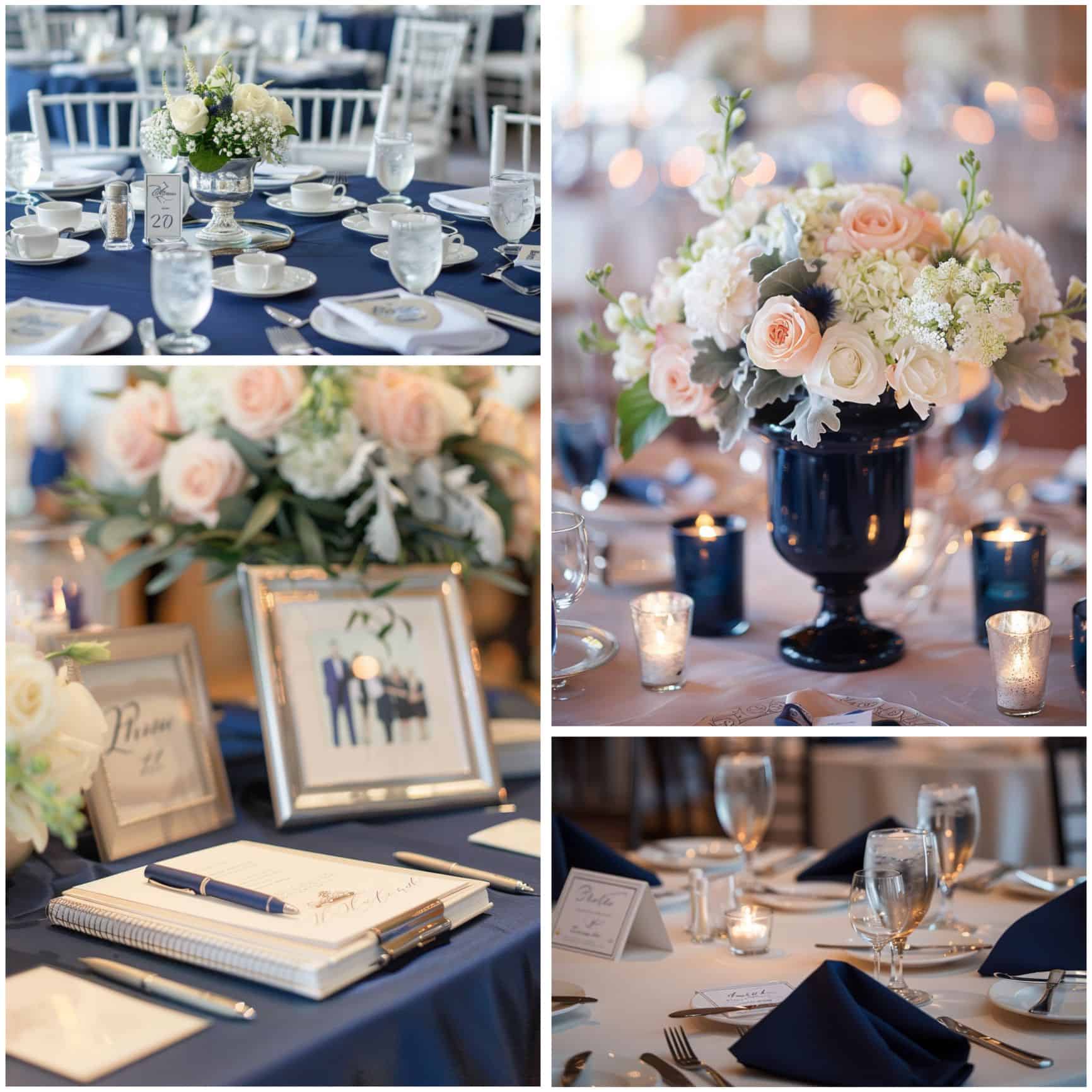 navy blue wedding theme ideas for reception decor