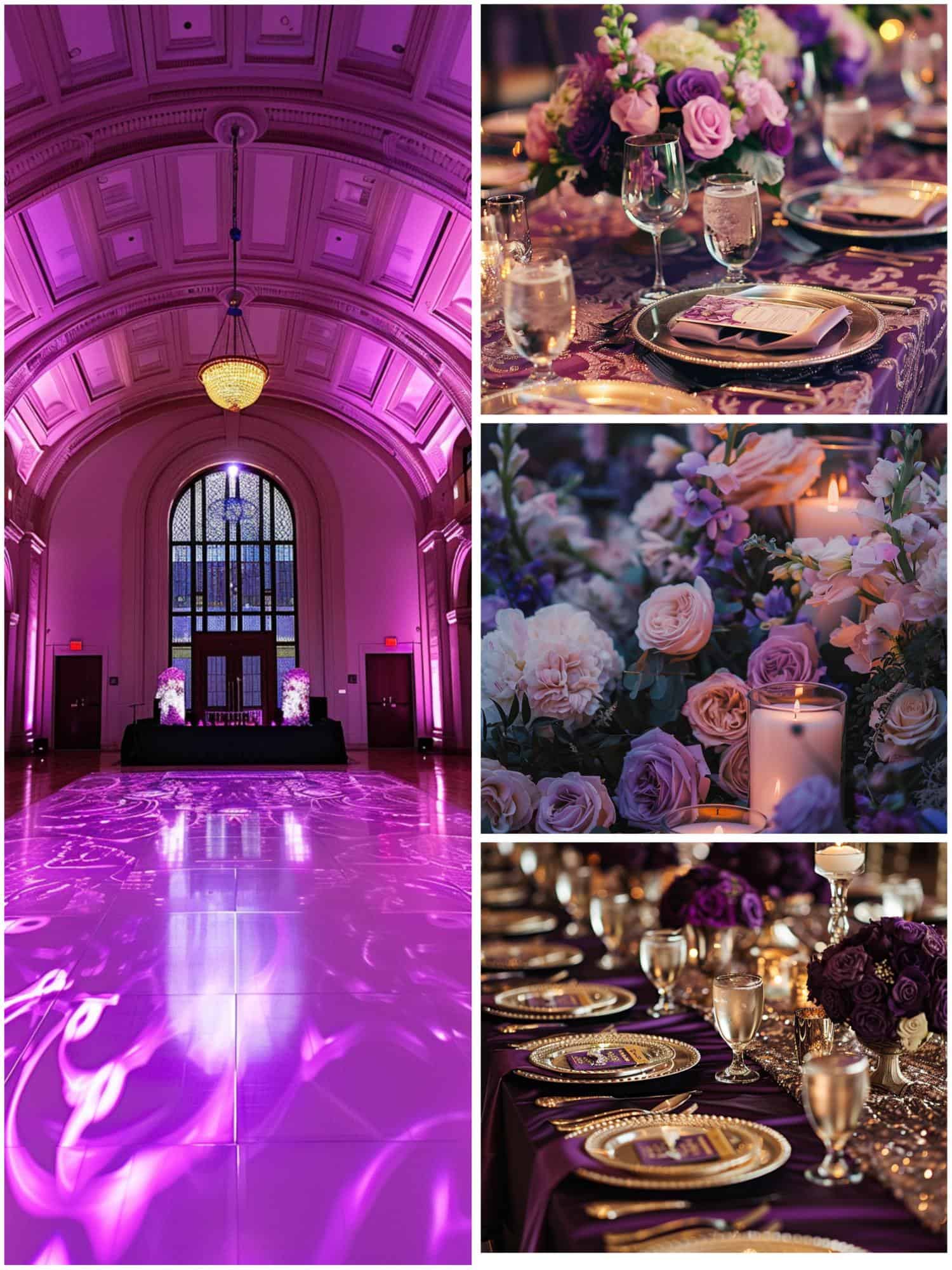 purple wedding reception ideas