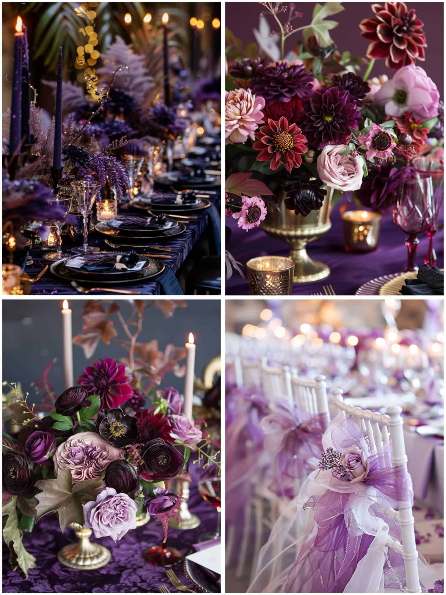 purple wedding theme ideas for decor