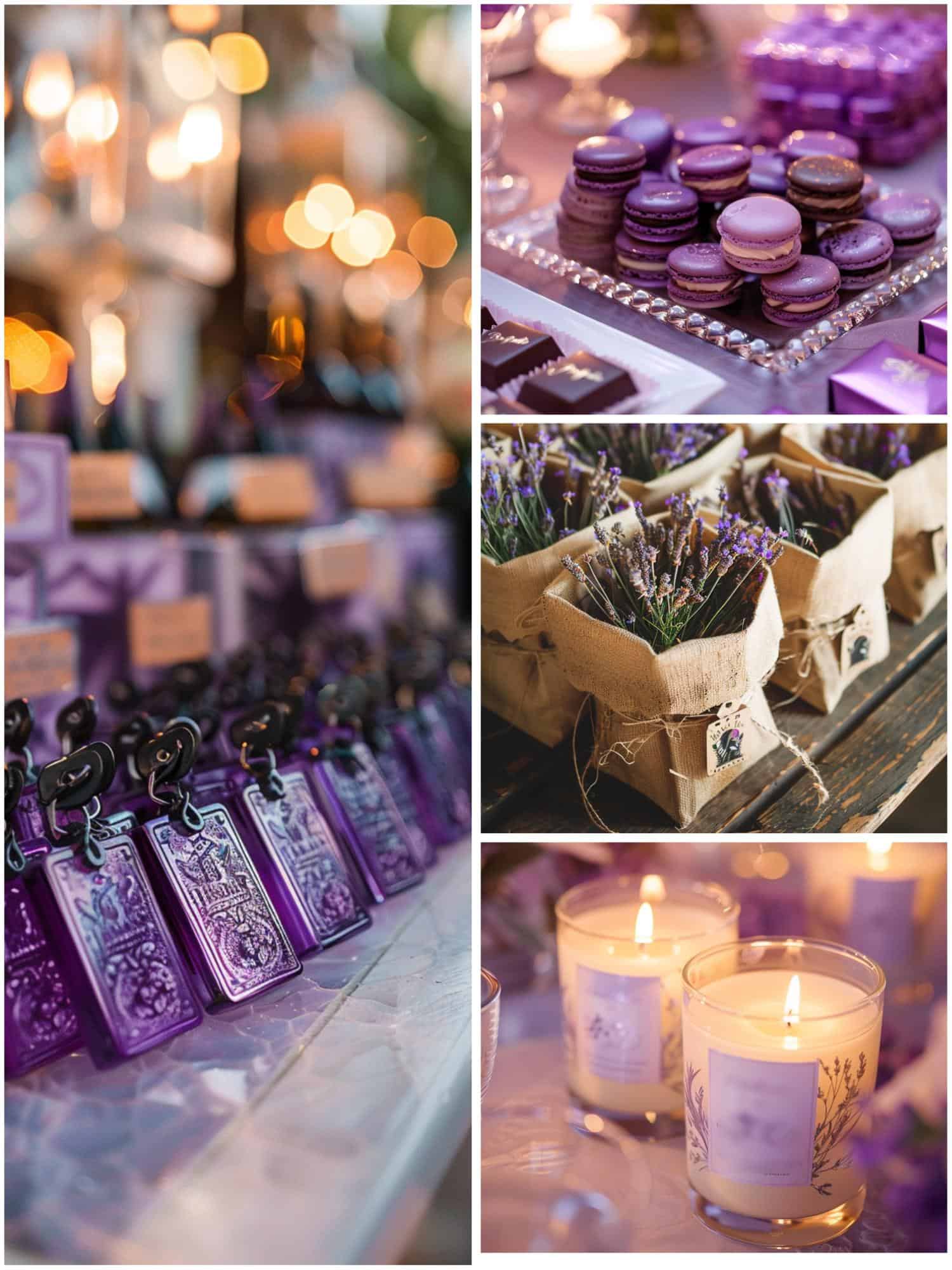 purple wedding theme ideas for wedding favor