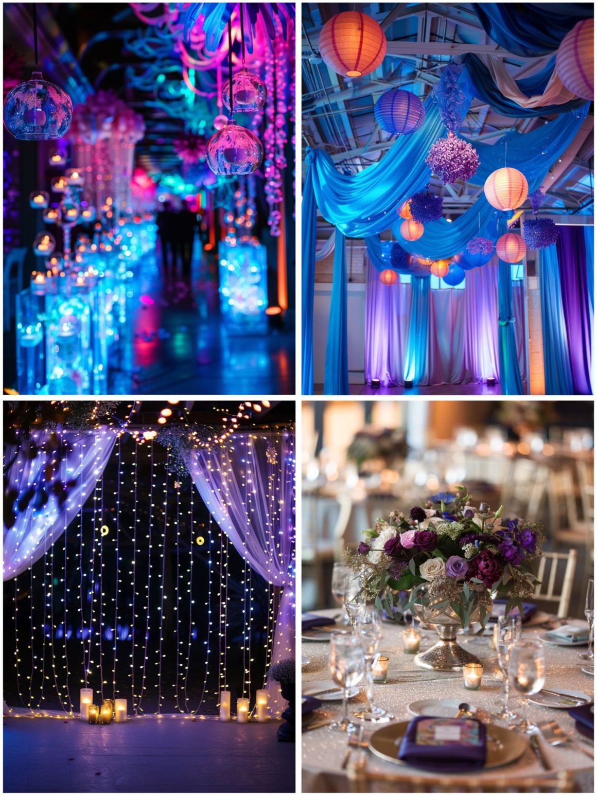 Dreamy Blue and Purple Wedding Theme Ideas